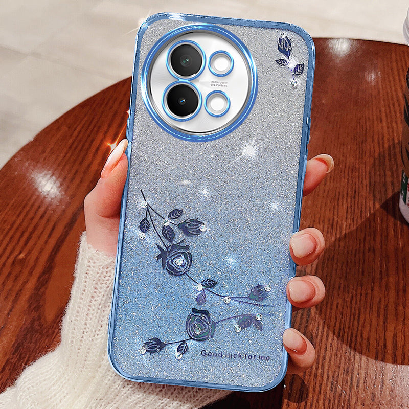 KADEM For vivo S18e 5G Case Scratch Proof Glitter TPU Phone Cover with Rhinestone Decor KADEM For vivo S18e 5G Case Scratch Proof Glitter TPU Phone Cover with Rhinestone Decor